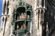 The chiming clock on the Marien-Square in Munich