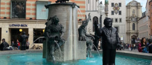 The "Fischbrunnen" on the Marienplatz